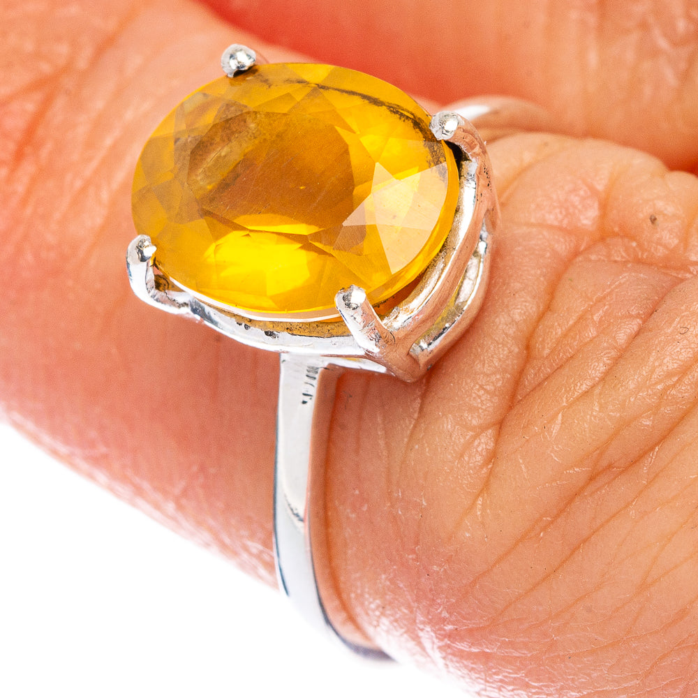 Rare Mexican Fire Opal Ring Size 5.5 (925 Sterling Silver) R146607