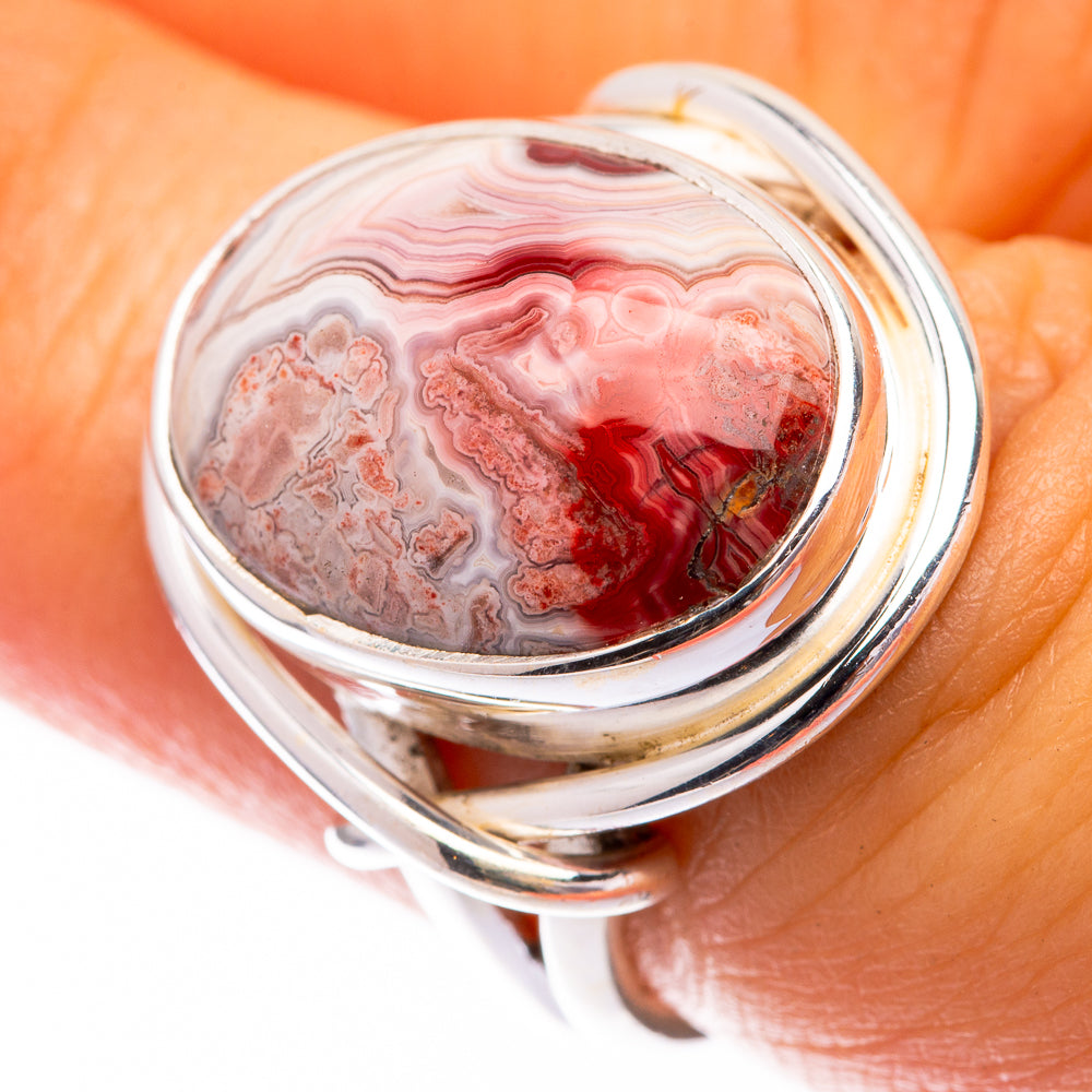 Crazy Lace Agate Ring Size 6.25 (925 Sterling Silver) R140757