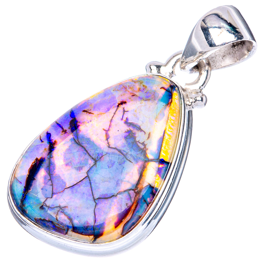 Rare Sterling Opal 925 Sterling Silver Pendant 1 1/4" (925 Sterling Silver) P41922
