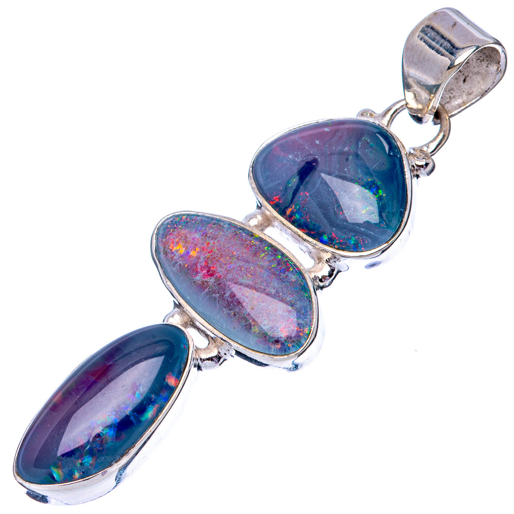 Rare Triplet Opal 925 Sterling Silver Pendant 2 1/8" (925 Sterling Silver) P42671