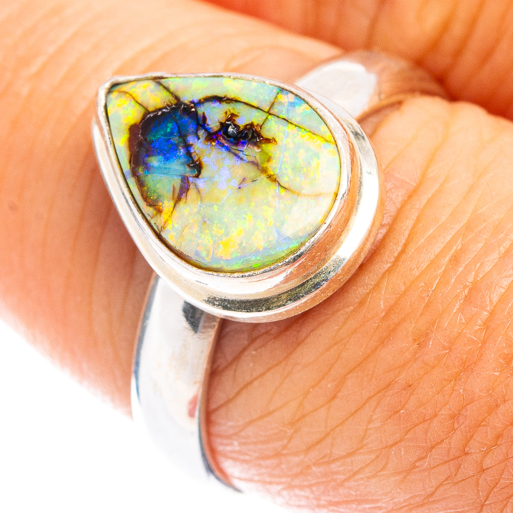 Rare Sterling Opal Ring Size 8 (.925 Sterling Silver)