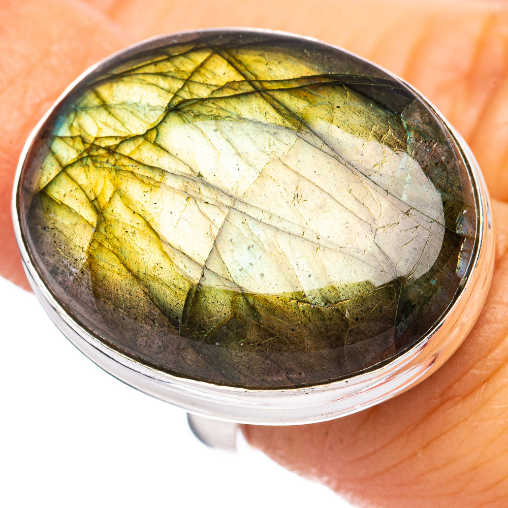 Labradorite Ring Size 6 (925 Sterling Silver) R8554