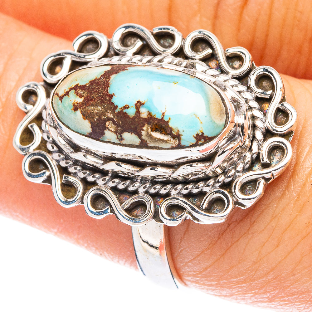 Golden Hills Turquoise Ring Size 6.75 (925 Sterling Silver) R4960