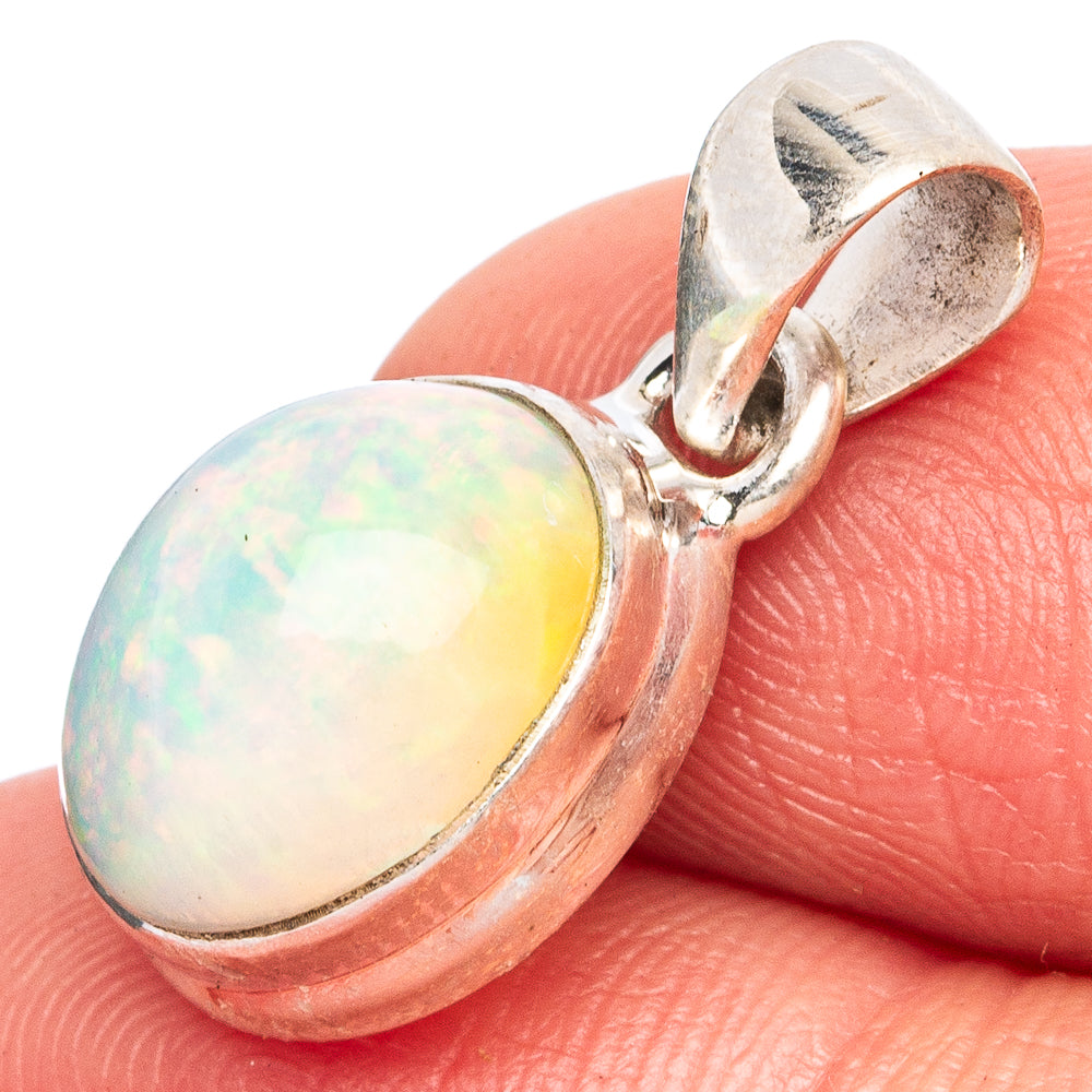 Large Rare Ethiopian Opal Pendant 7/8" (925 Sterling Silver) P43476