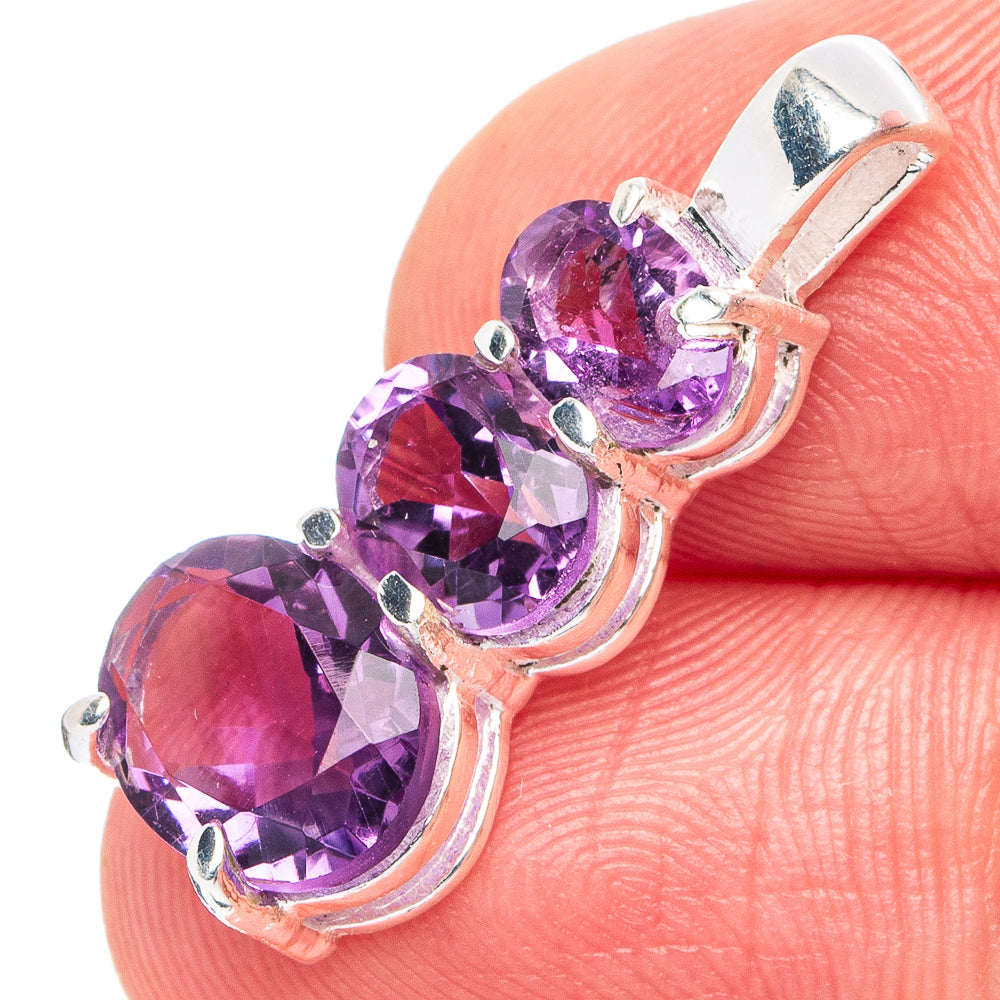 Amethyst Pendant 1" (925 Sterling Silver) P45464