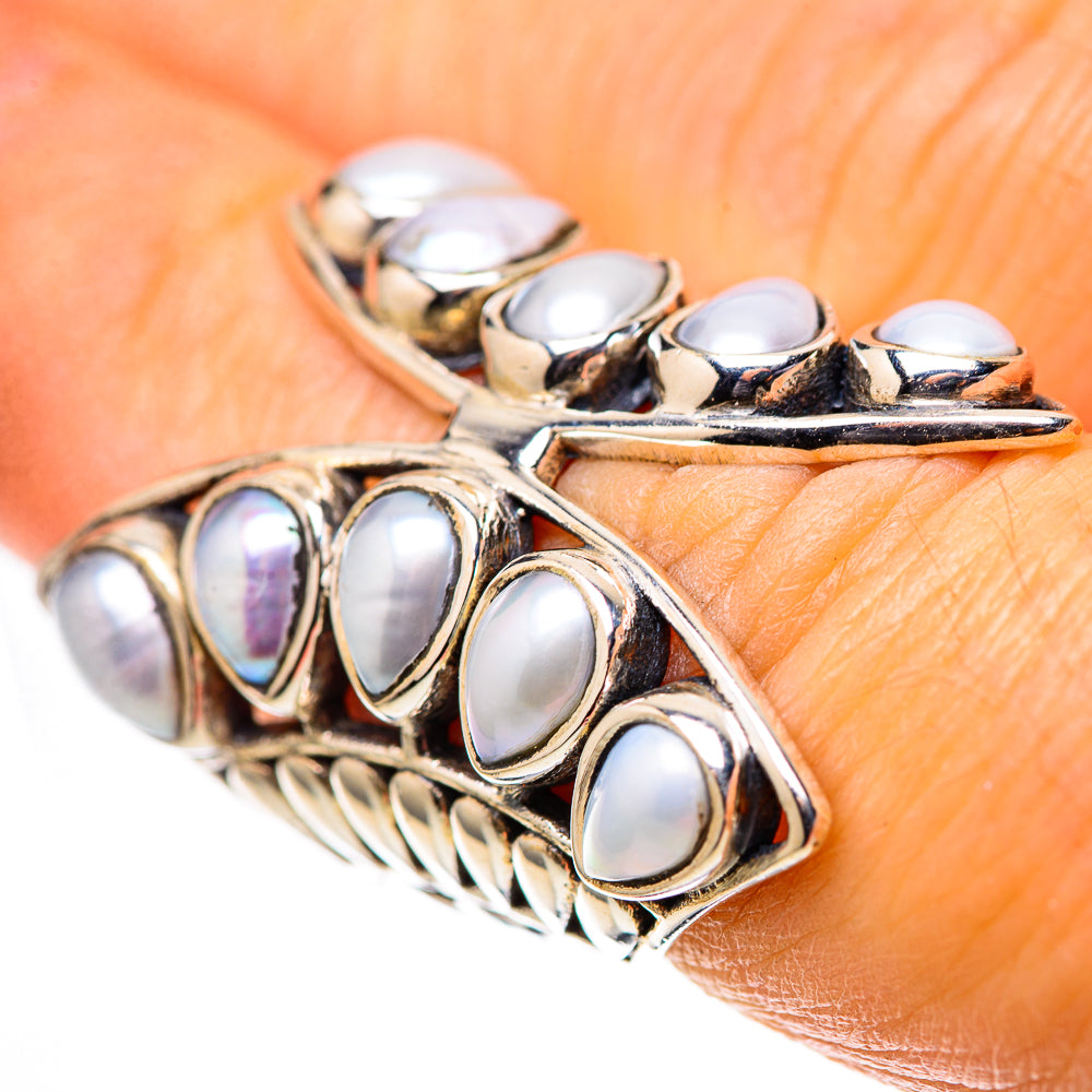 Large Cultured Pearl 925 Sterling Silver Ring Size 6.25 (925 Sterling Silver) RING139514