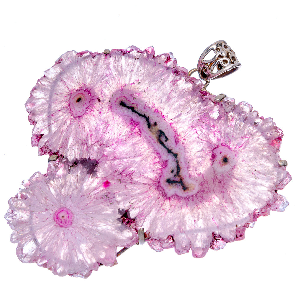 Gigantic Pink Solar Quartz 3" Pendant (925 Sterling Silver) P40001