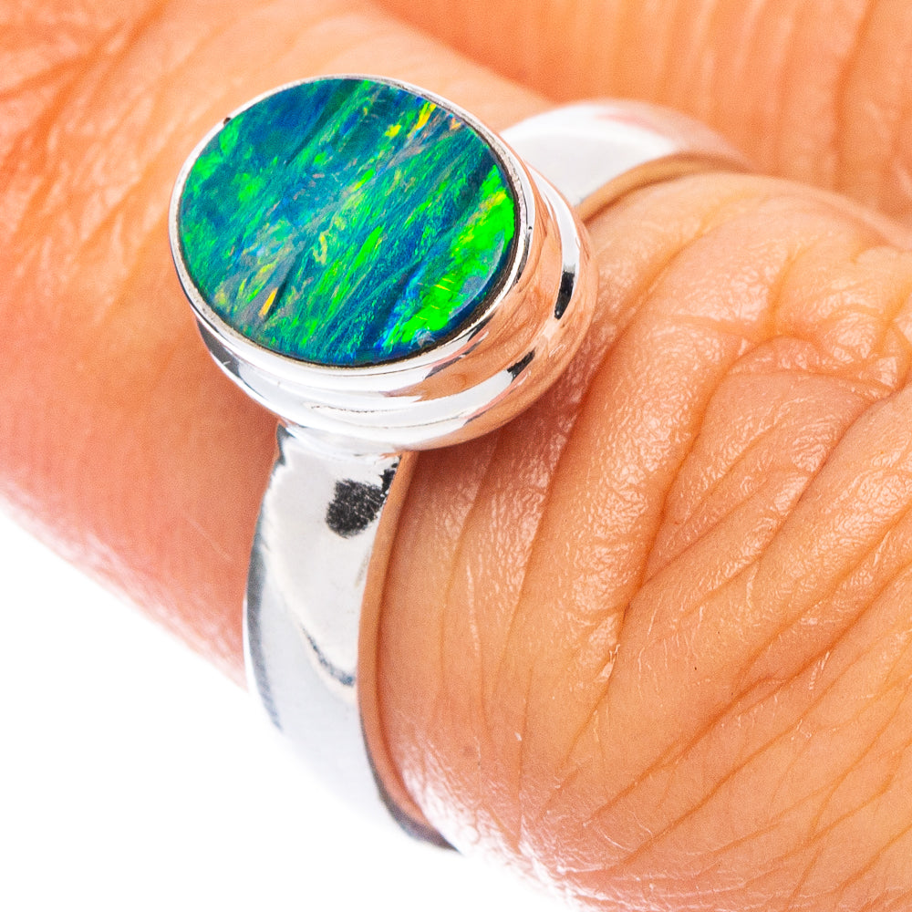 Rare Doublet Opal Ring Size 5.75 (925 Sterling Silver) R7141