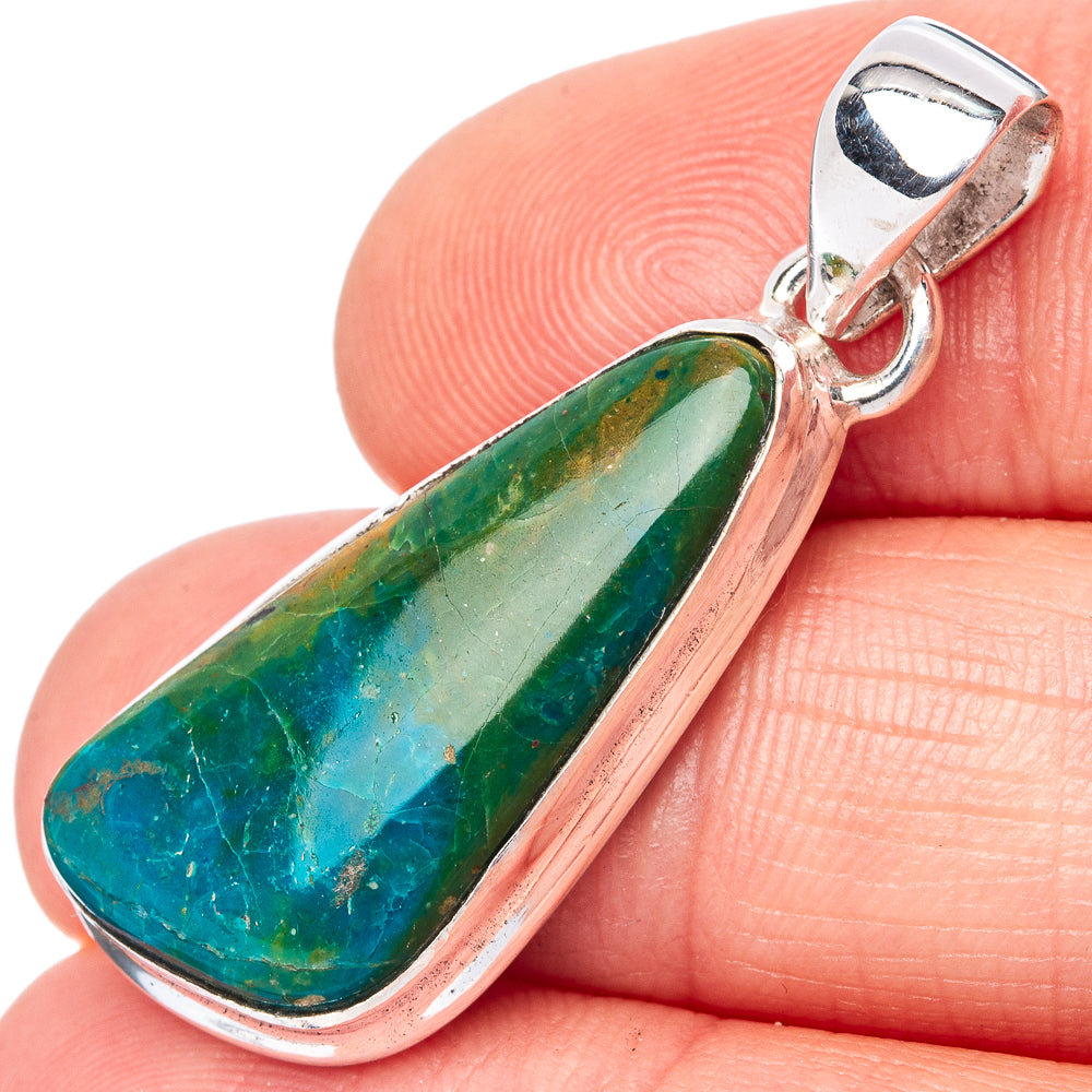 Rare Peruvian Opal 925 Sterling Silver Pendant 1 3/8" (925 Sterling Silver) P42647