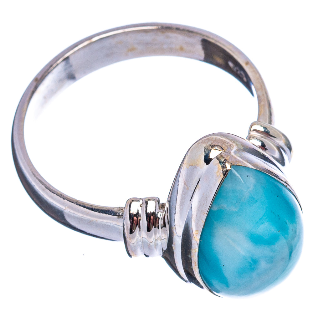 Rare Larimar Ring Size 6.75 (.925 Sterling Silver)