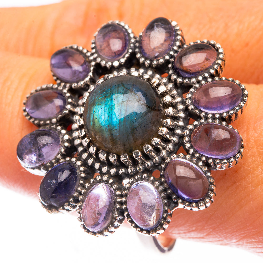 Large Labradorite, Tanzanite Ring Size 10 (925 Sterling Silver) R141628