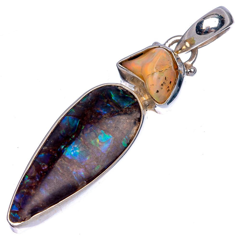 Rare Ammolite Pendant 1 3/4" (925 Sterling Silver) P40467