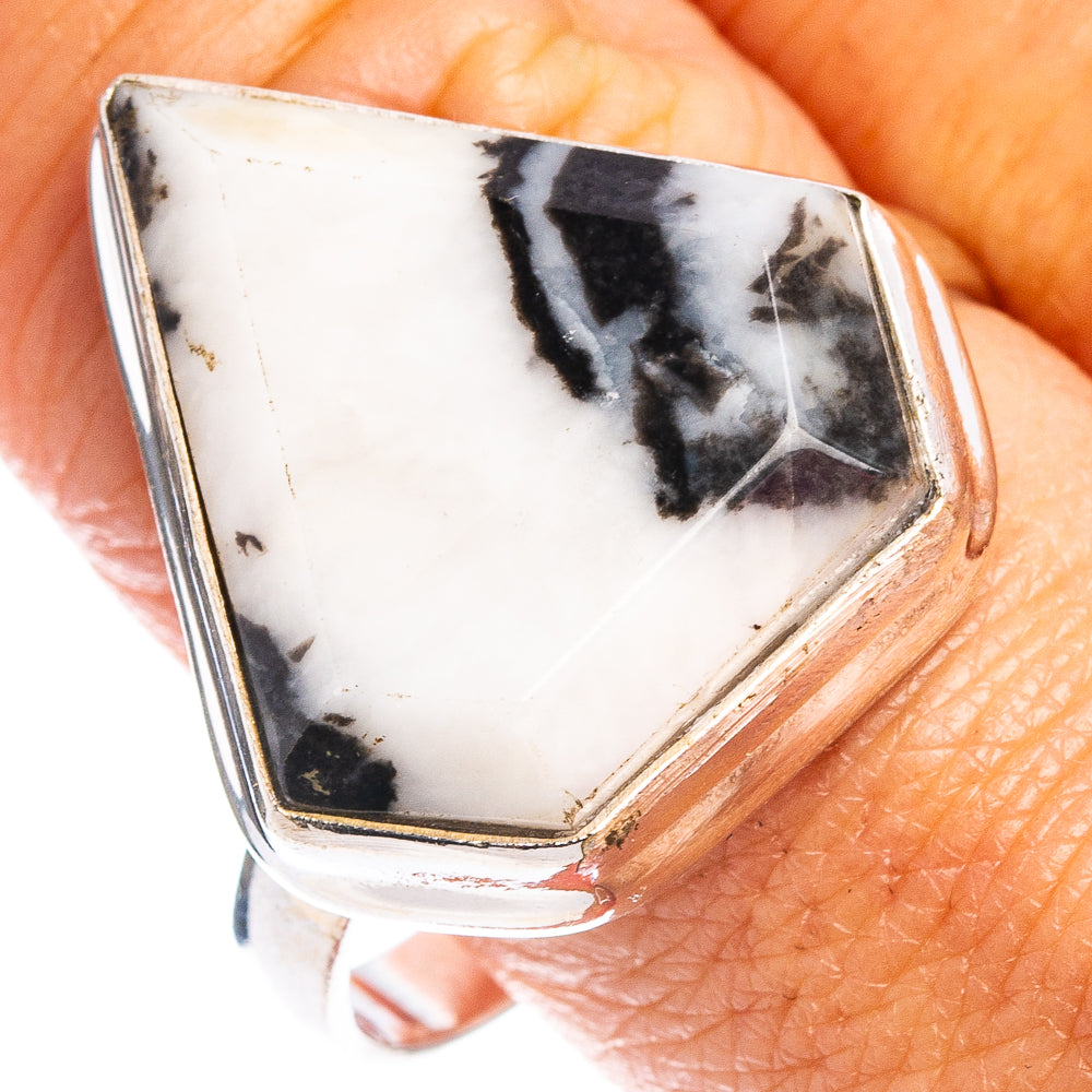 Wihte Buffalo Turquoise Ring Size 11.25 (.925 Sterling Silver)