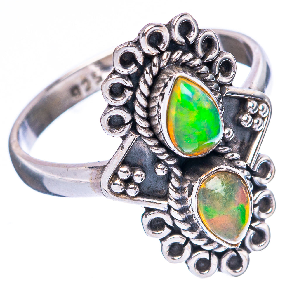 Rare Ethiopian Opal Ring Size 8 (925 Sterling Silver) R4076