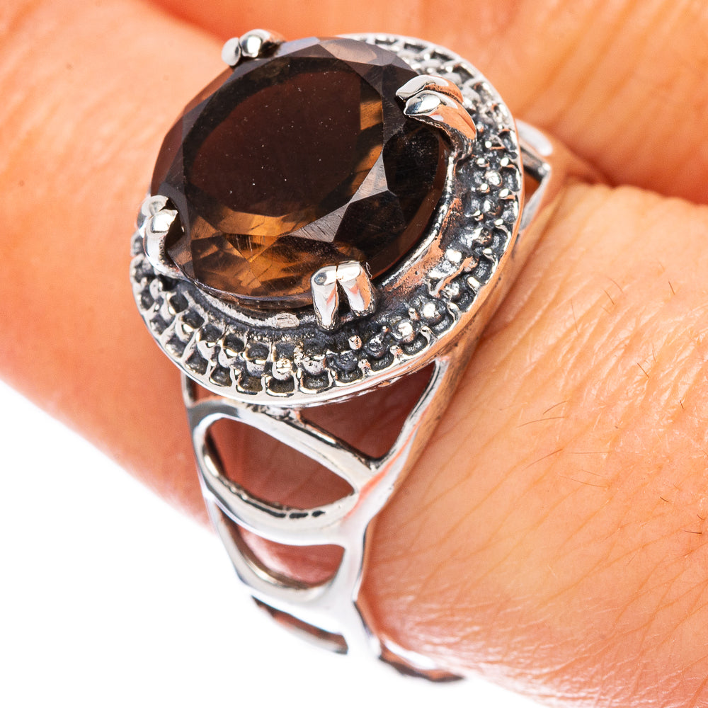 Smoky Quartz Ring Size 8.75 (925 Sterling Silver) R2529