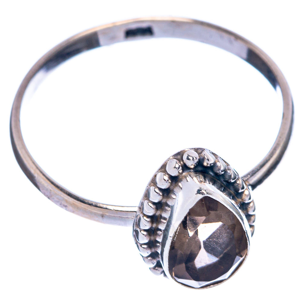 Smoky Quartz Dainty Ring Size 9 (925 Sterling Silver) R145428