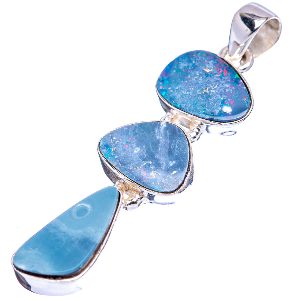 Rare Doublet Opal Pendant 2" (.925 Sterling Silver)