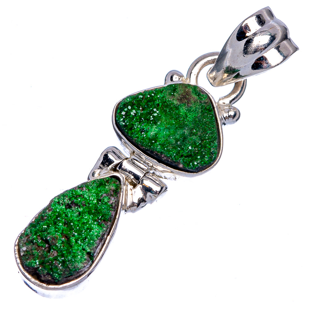 Rare Uvarovite Garnet Pendant 1 3/8" (925 Sterling Silver) P40368