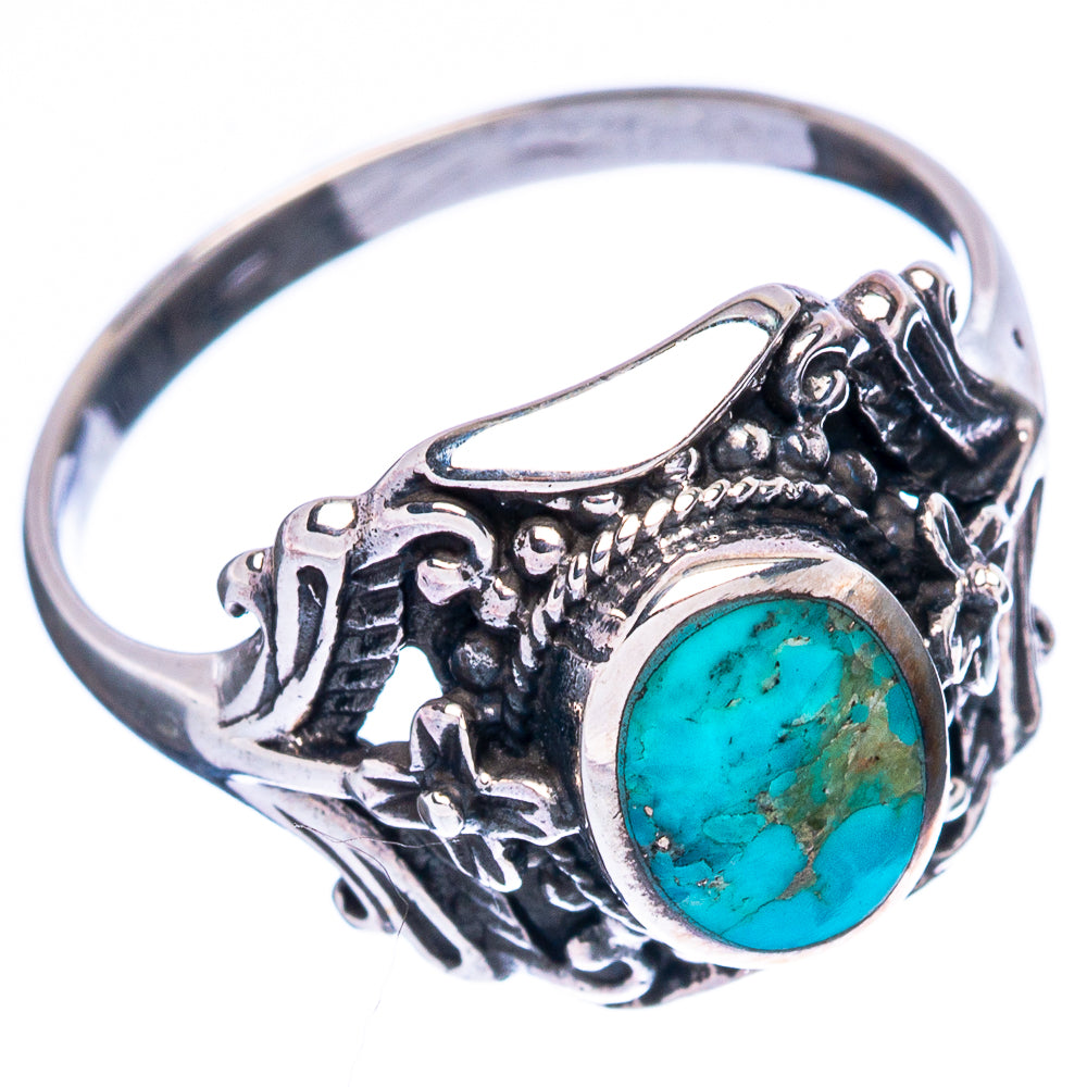 Arizona Turquoise 925 Sterling Silver Ring Size 7.75 Ana Co R2427