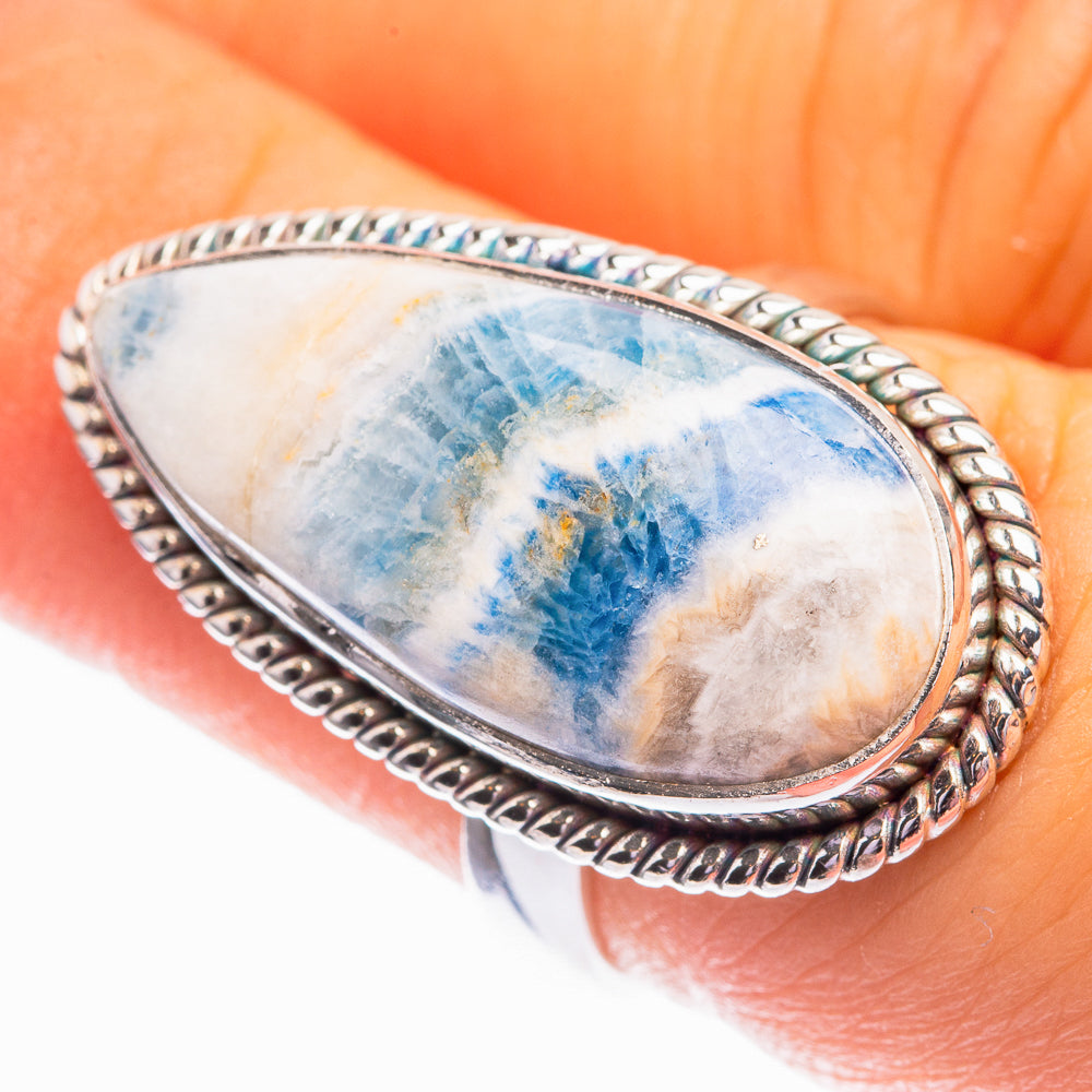 Blue Scheelite Ring Size 6.75 (925 Sterling Silver) R142073