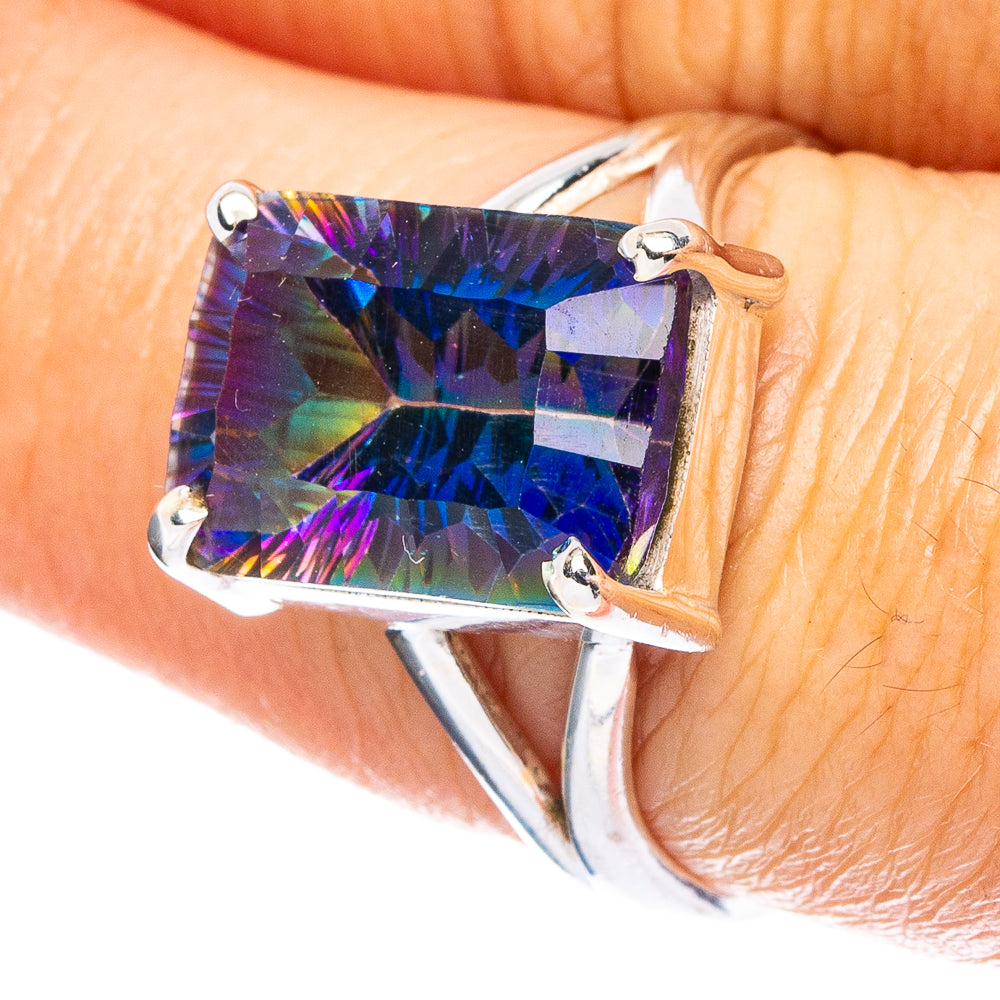 Mystic Topaz 925 Sterling Silver Ring Size 8 (925 Sterling Silver) R6106
