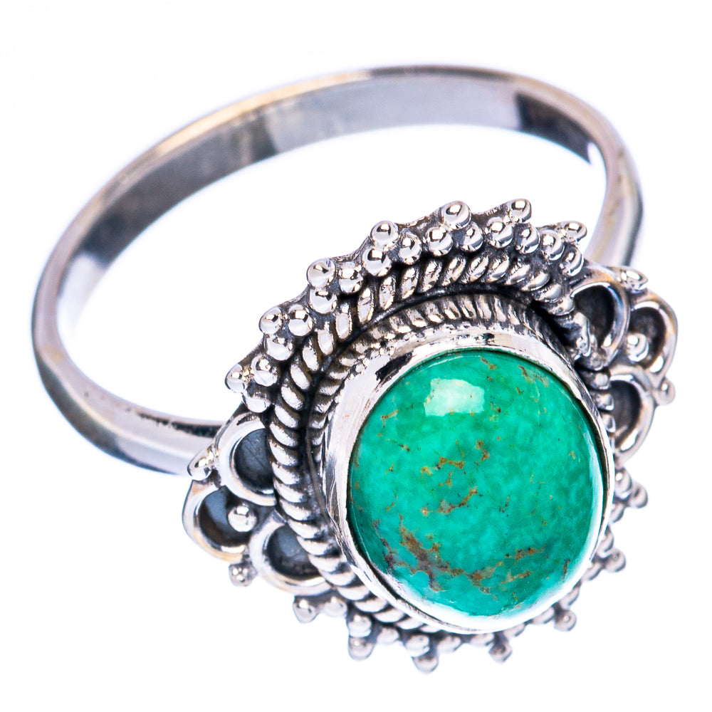 Rare Arizona Turquoise Ring Size 7.5 (925 Sterling Silver) R3338