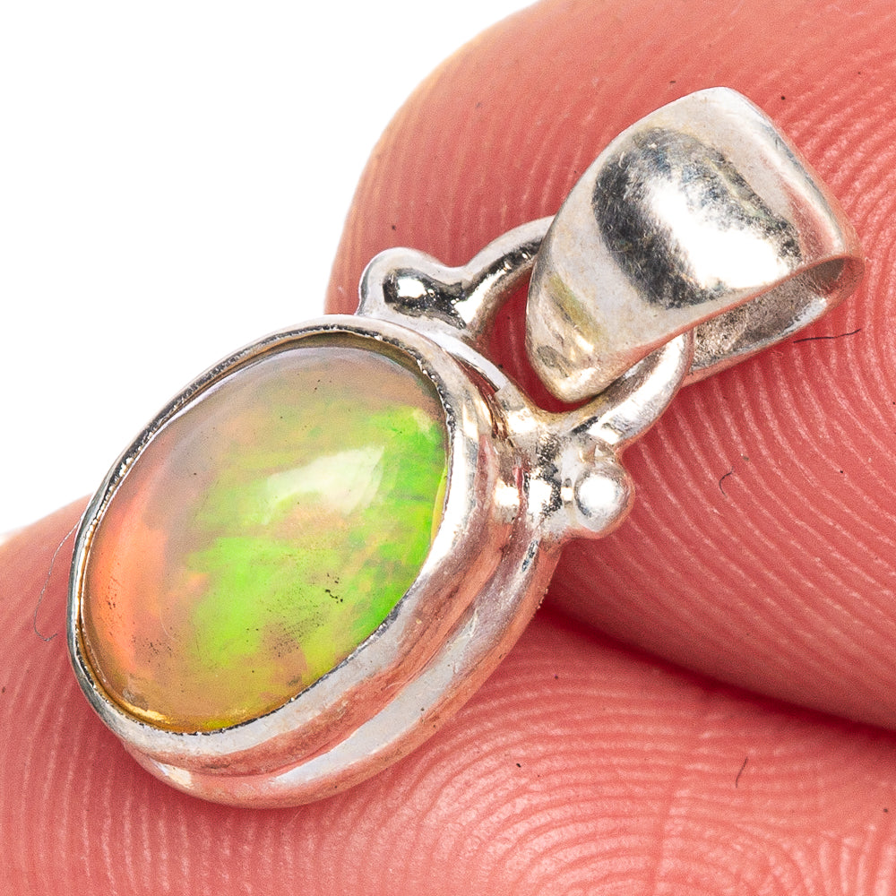Rare Ethiopian Opal Pendant 3/4" (925 Sterling Silver) P40671
