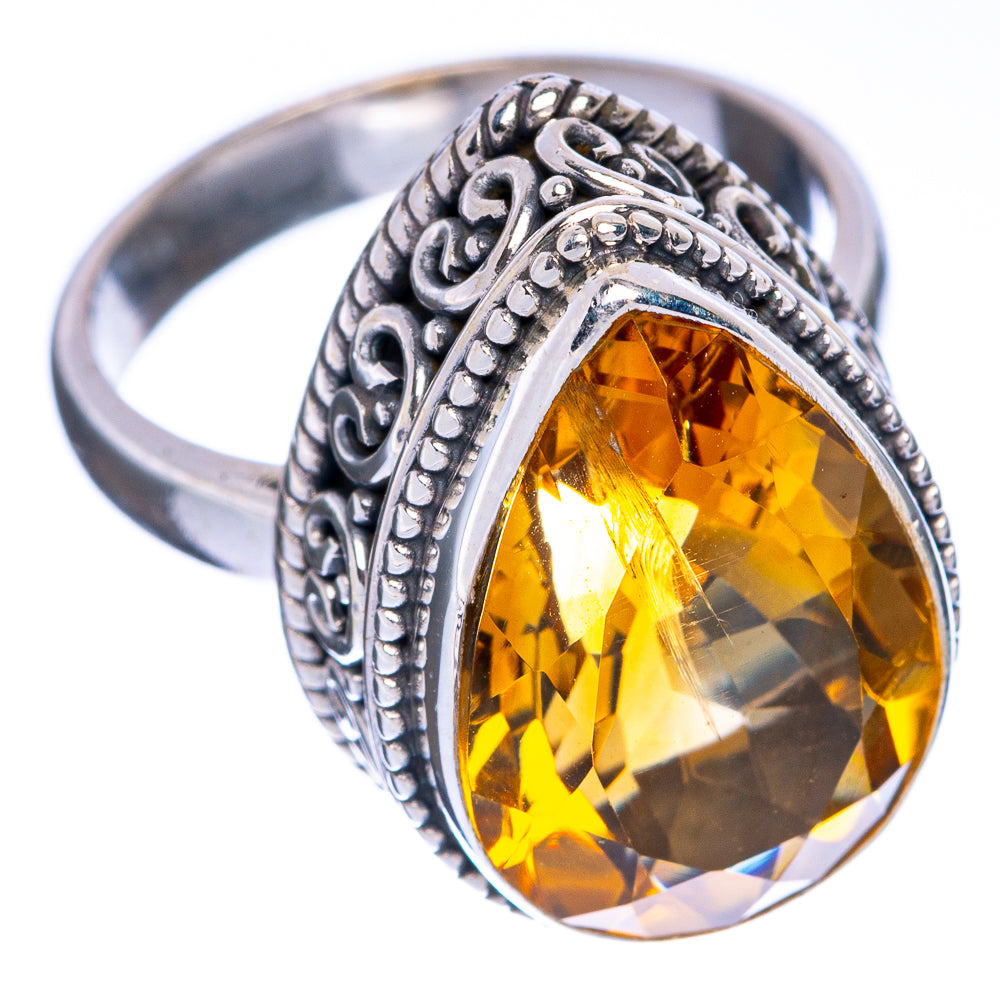 Faceted Citrine Ring Size 7 (925 Sterling Silver) R144566