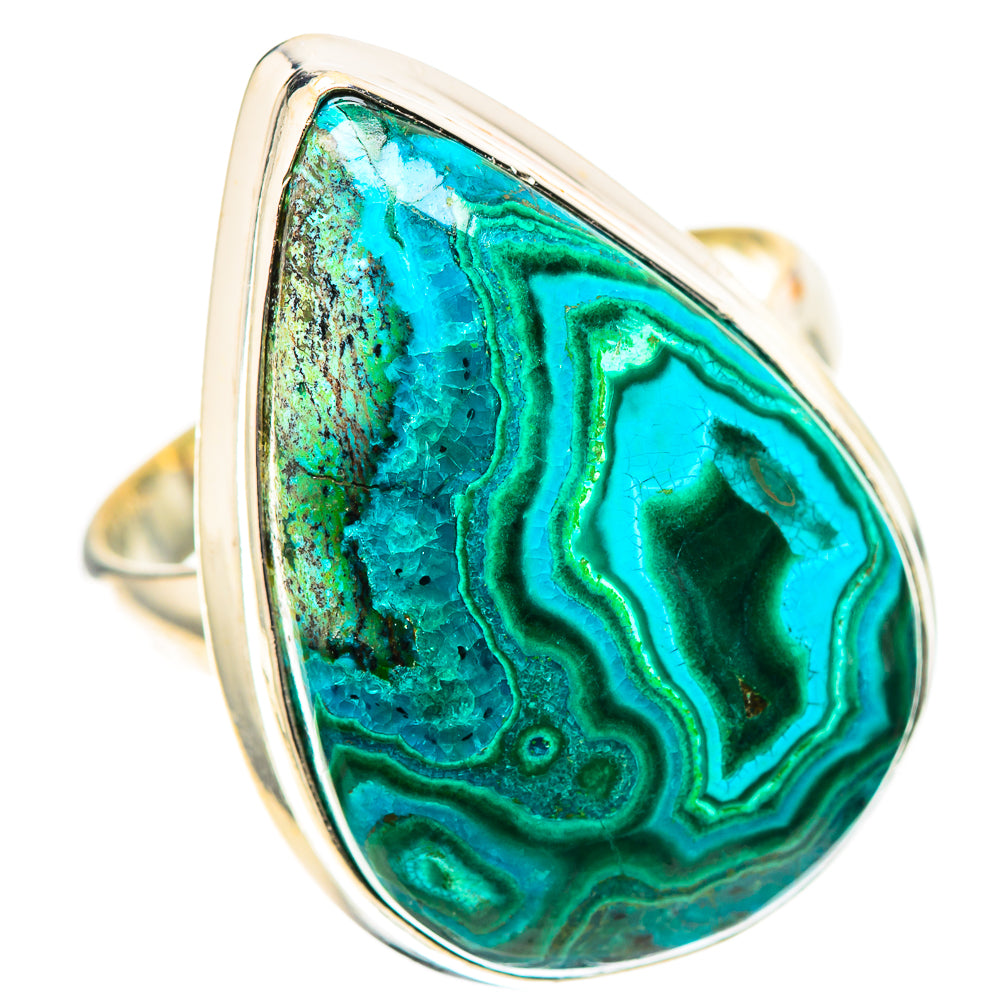 Large Malachite In Chrysocolla 925 Sterling Silver Ring Size 9.5 (925 Sterling Silver) RING139659