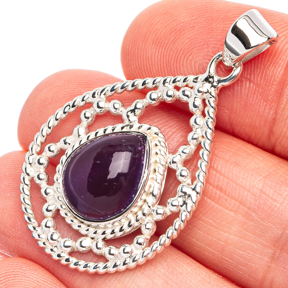 Premium Amethyst Pendant 1 1/2" (925 Sterling Silver) P45064