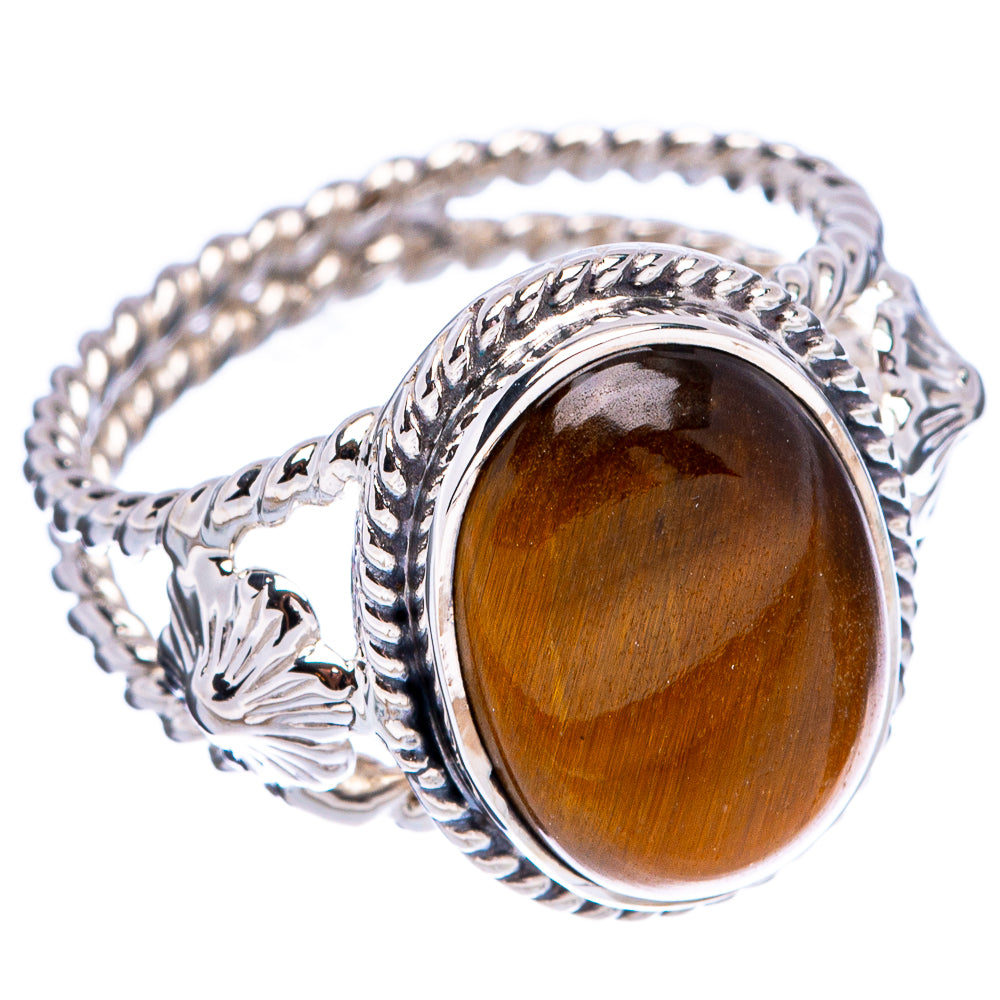 Premium Tiger's Eye Ring Size 7.75 (.925 Sterling Silver)