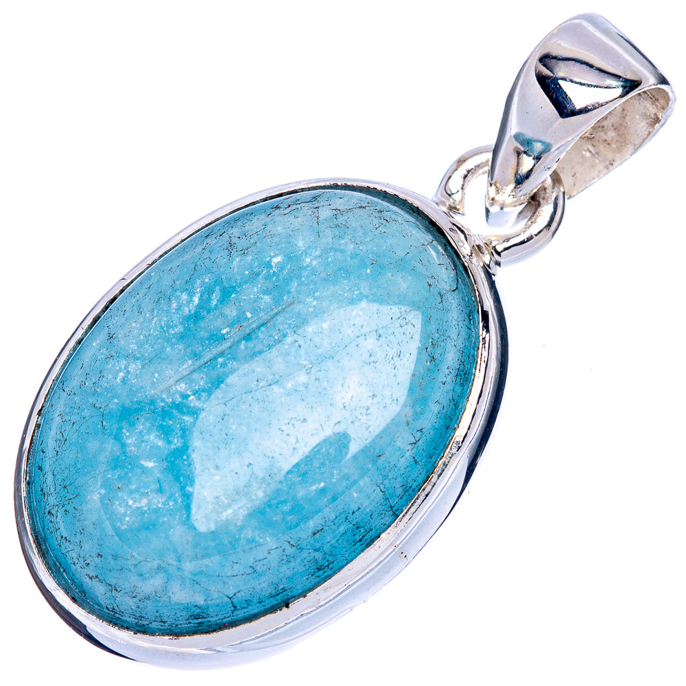 Aquamarine Pendant 1 1/4" (925 Sterling Silver) P41701