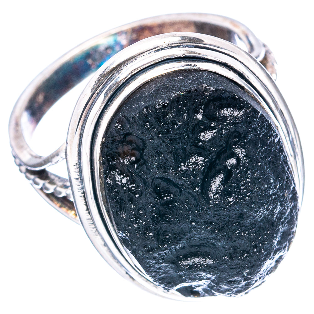 (Classic Series) Tektite Ring Size 8.25 (.925 Sterling Silver)