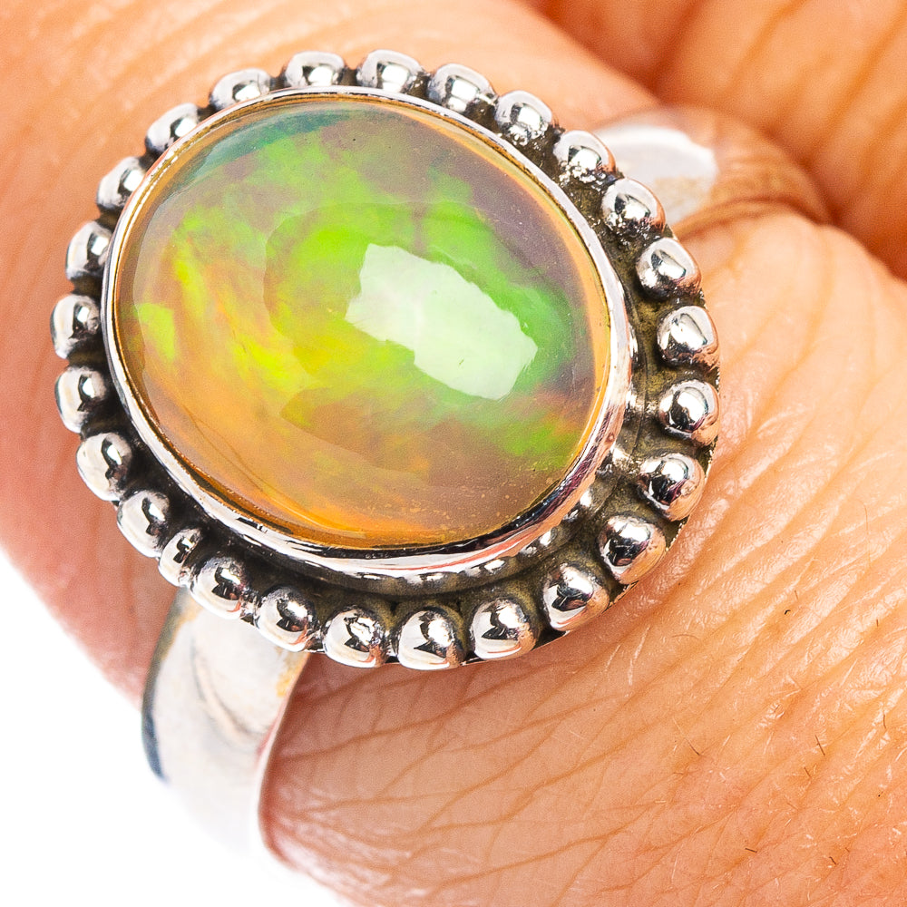 Rare Ethiopian Opal Ring Size 8 (.925 Sterling Silver)