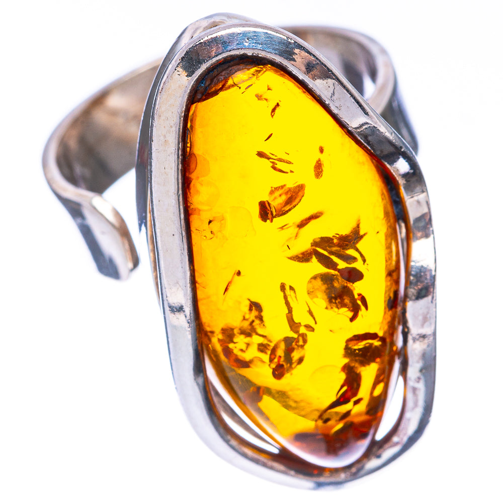 Baltic Amber Ring Size 8.25 (925 Sterling Silver) R1861