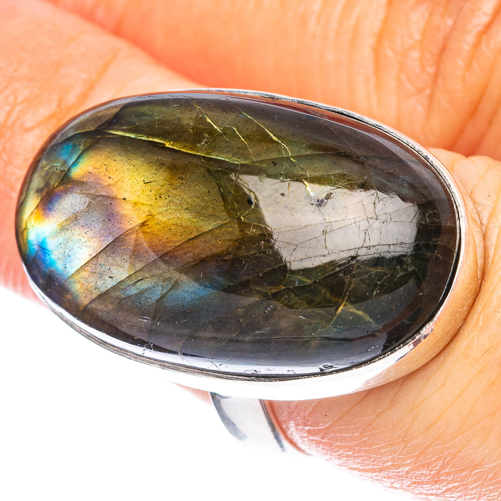 Labradorite Ring Size 6.5 (925 Sterling Silver) R4703