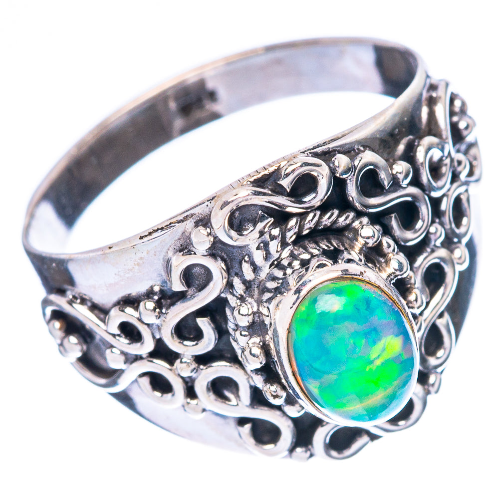 Rare Ethiopian Opal Ring Size 7.5 (925 Sterling Silver) R4418