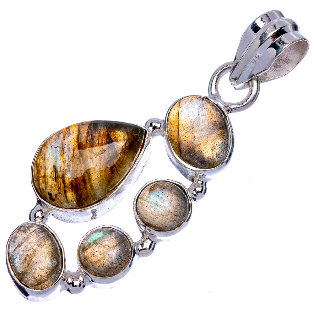 Labradorite Pendant 1 1/2" (925 Sterling Silver) P40227
