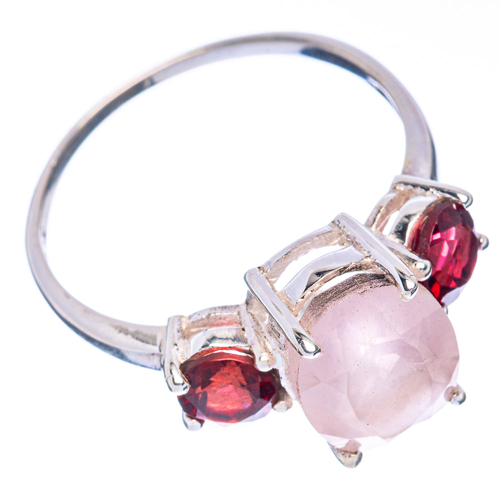 Rose Quartz Ring Size 8.5 (925 Sterling Silver) R2942
