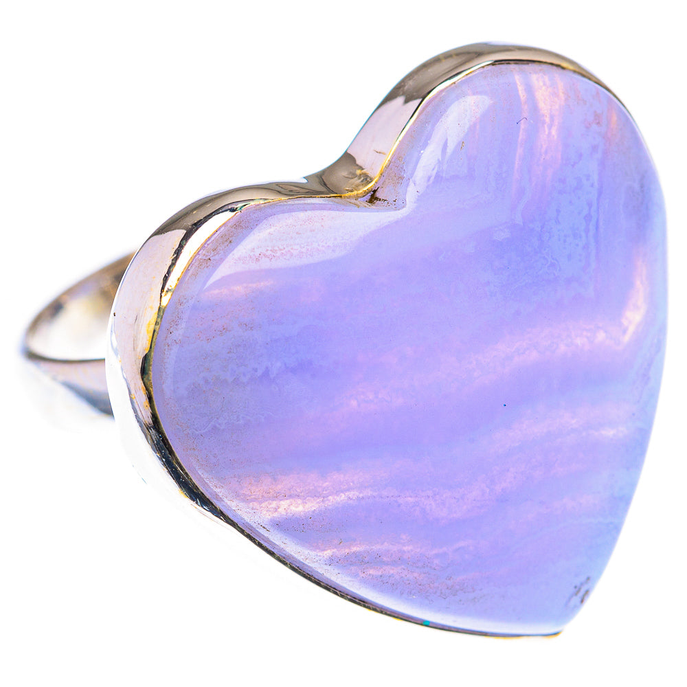 Large Blue Lace Agate Ring Size 10 (925 Sterling Silver) RING139991