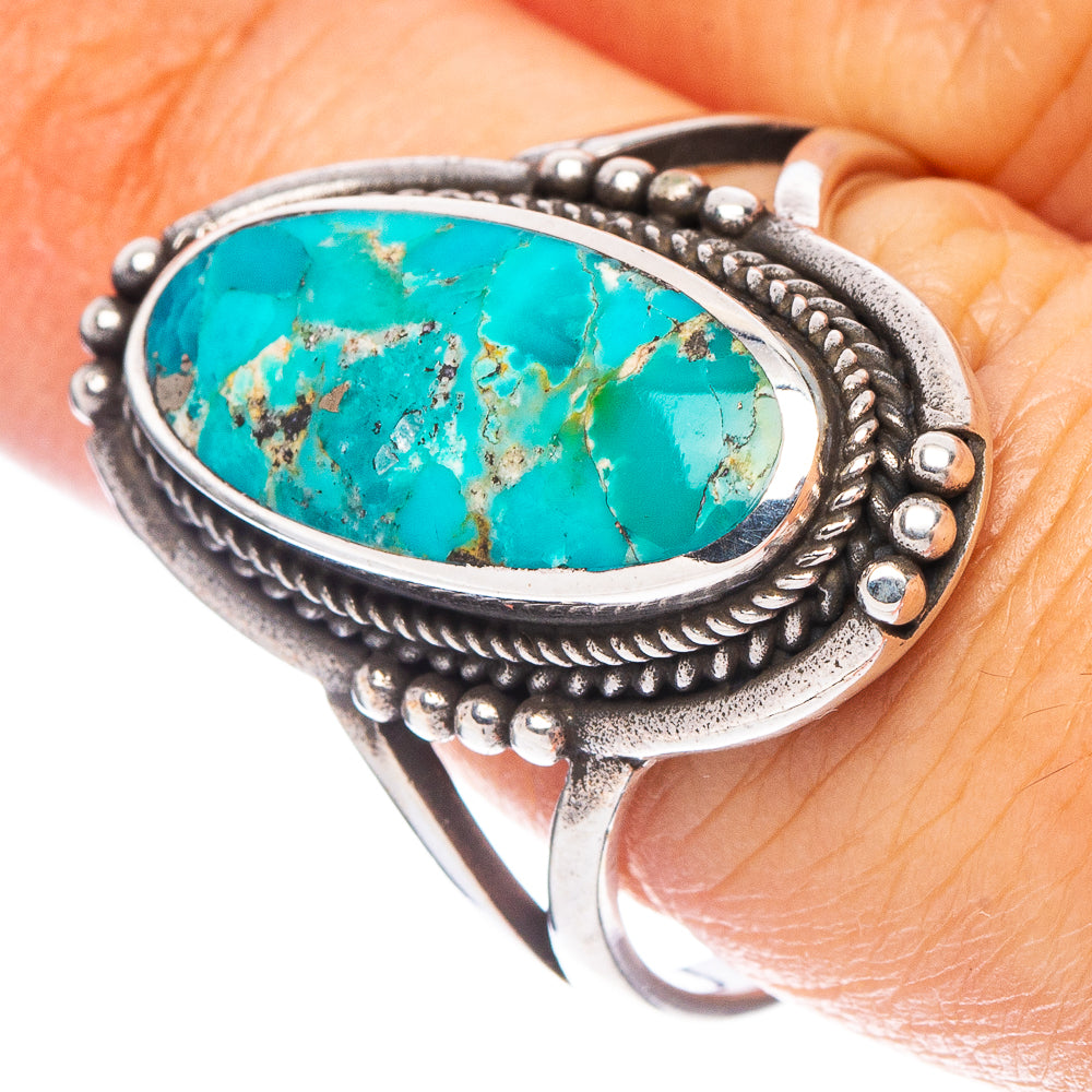 Rare Arizona Turquoise Ring Size 8.5 (925 Sterling Silver) R7314