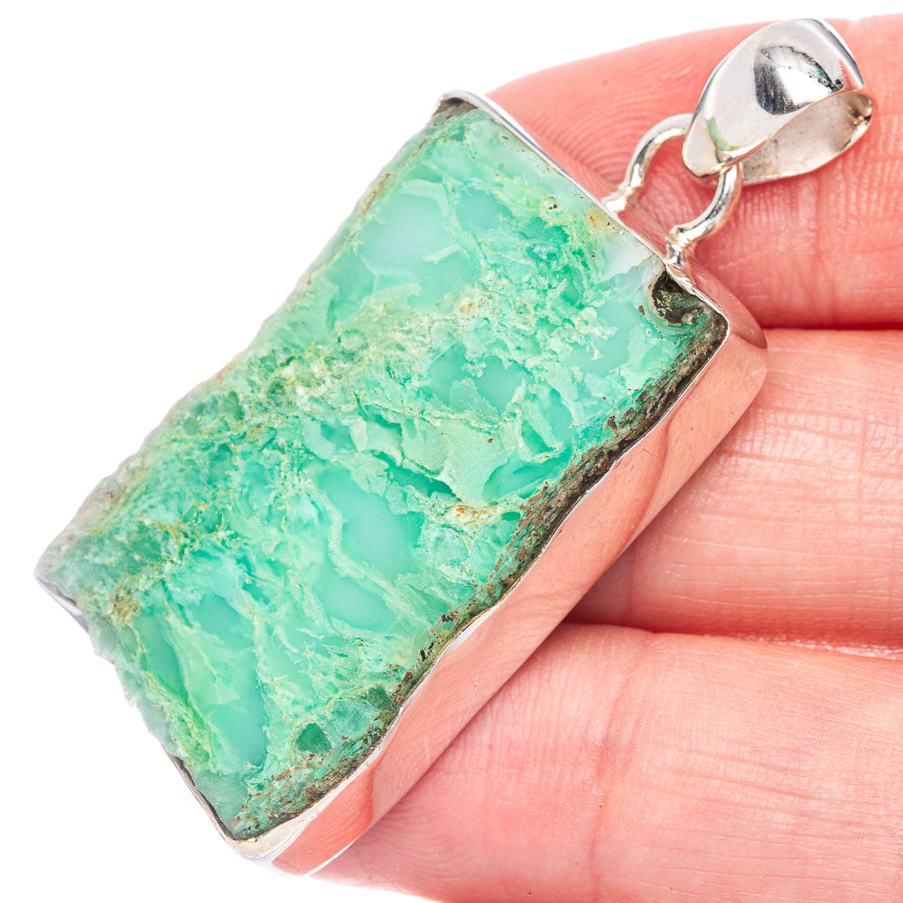 Chrysoprase Pendant 2" (925 Sterling Silver) P40591