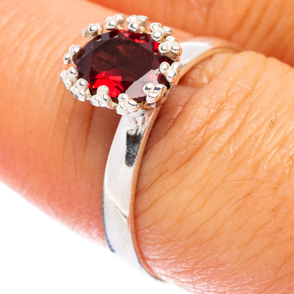 Garnet Ring Size 7.75 (925 Sterling Silver) R146825