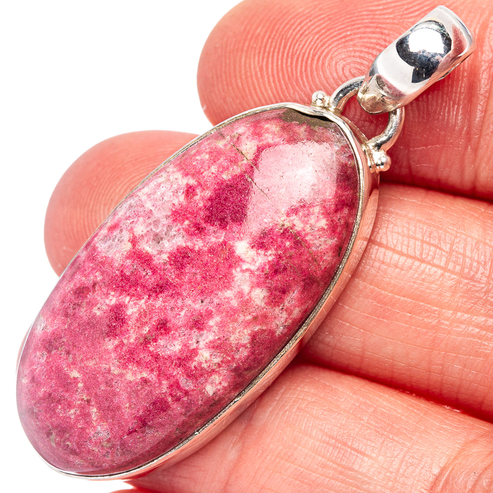 Thulite Pendant 1 3/4" (.925 Sterling Silver)