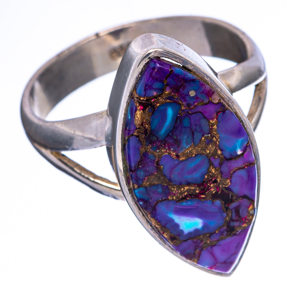 Purple Copper Composite Turquoise Ring Size 7.5 (925 Sterling Silver) R146501