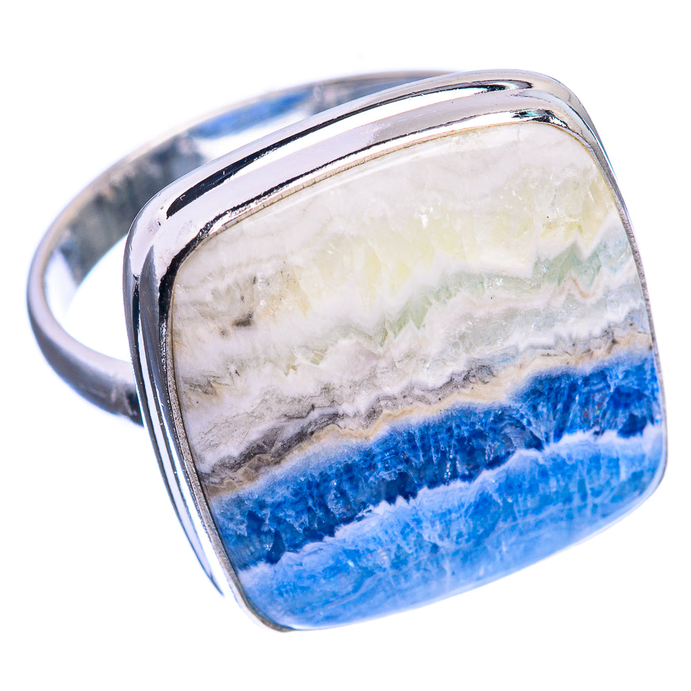 Blue Scheelite Ring Size 10.5 (925 Sterling Silver) R142313