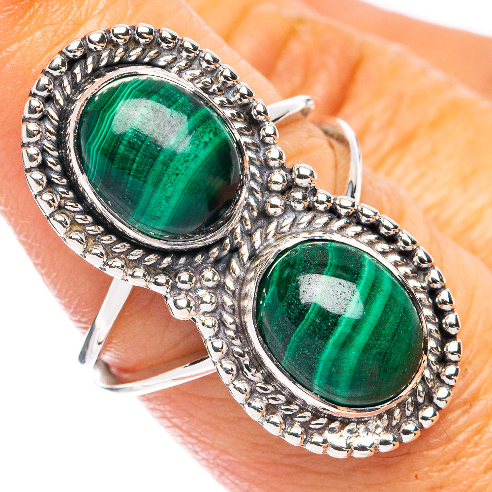 Premium Malachite Ring Size 7 (925 Sterling Silver) R8154
