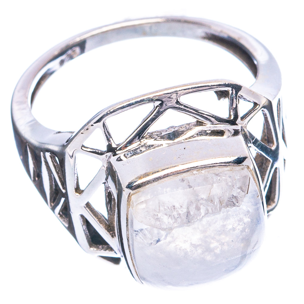 Rainbow Moonstone Ring Size 6.5 (925 Sterling Silver) R4845
