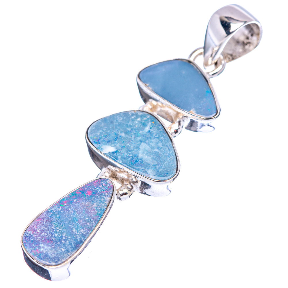 Rare Doublet Opal Pendant 1 5/8" (.925 Sterling Silver)
