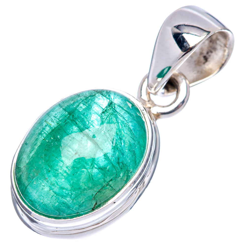 Rare Premium Zambian Emerald Pendant 7/8" (.925 Sterling Silver)